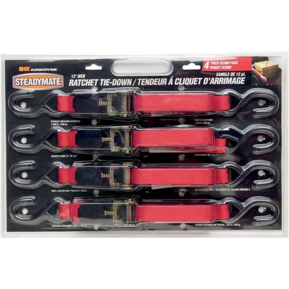 SteadyMate 12' Ratchet Buckle Strap - Pack of 4