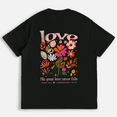 thumbnail image 3 of Inspiring Love His Great Love Never Fails Bible Verse Tshirts Lamentations 3:22-23 Scripture Graphic Tees Faith Based Religious Design Tops Black,S, 3 of 8