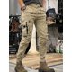thumbnail image 2 of Pantalones de otoño para hombre, multibolsillos, negros, para motociclista, cargo, para hombre, multibolsillos, de algodón, de gran tamaño, estilo Harajuku, licra, 2 of 5