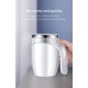 thumbnail image 4 of Cafetera eléctrica magnética automática de acero inoxidable 304 con taza mezcladora para café, 380 ml, color plateado, 4 of 5