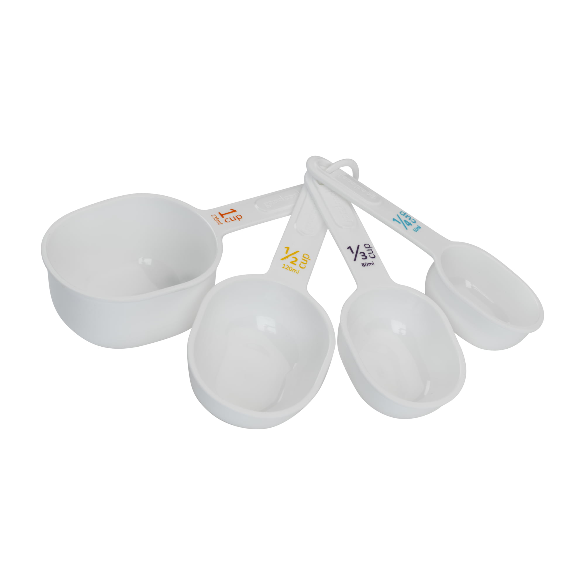 EBIVEN 4 Pcs 8oz Reusable Plastic Measuring Cups Liquid Paint Mixing Measure Cups for Kitchen Cooking