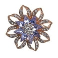 thumbnail image 4 of Bufanda de seda con diamantes de imitación para mujer, anillo con Clip, bufandas de flores de lujo, soporte con hebilla platino jinwen Broche de loto, 4 of 8