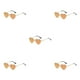 thumbnail image 1 of Sonducket Gafas de sol en forma de corazón Marco de metal dorado y lentes Tac para protección solar elegante Gafas de sol reflectantes rojas Type2 NO2, 1 of 6