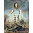 thumbnail image 2 of Nicolas-Henri Jeaurat de Bertry 15x18 Gold Ornate Wood Frame and Double Matted Museum Art Print Titled - Revolutionary Allegory (1794), 2 of 4