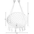 thumbnail image 5 of Round Hanging Hammock Cotton Rope Macrame Swing Chair for Indoor and Outdoor, 5 of 5