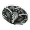 thumbnail image 3 of Hebilla de cinturón occidental Yinane 3D de toro para pantalones de hombre, 3 of 8