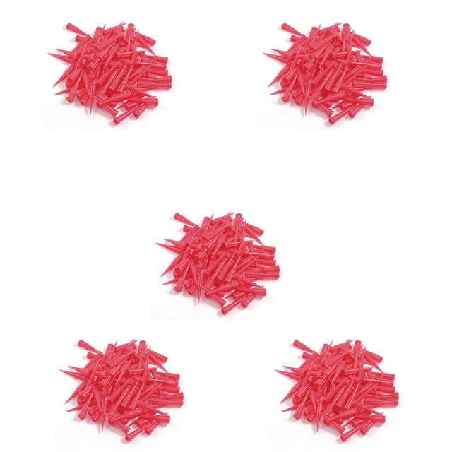Aguja de Dispensador de Pegamento de Cabeza de Pin Conica de Plastico,25 Calibre, 0.26mm Tamano de Apertura, Rojo (Paquete de 500)