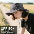 thumbnail image 3 of OZERO Sun Hat for Men Women: Fishing Hat Wide Brim Bucket Boonie Hats UV Protection for Summer Beach Hiking Safari Travel, 3 of 7