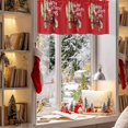 thumbnail image 3 of Merry Christmas Valances for Windows, 42 x 18in, Cowboy Santa Claus Cactus Red Rod Pocket Kitchen Valance Curtain Light Filtering Window Treatments for Living Room Bedroom, 1 Panel, 3 of 7