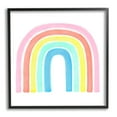 thumbnail image 2 of Stupell Industries Traditional Pastel Arch Rainbow Children's Striped Pattern Graphic Art White Framed Art Print Wall Art, 17x17, by Reesa Qualia, 2 of 5