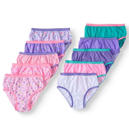- Garanimals Toddler Girl Cotton Brief Panties, 10-Pack