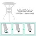 thumbnail image 6 of VIVIJASON 31" Patio Height Bar Table, All-Weather Cast Aluminum Bar Bistro Table Outdoor Patio Round Dining Table with Umbrella Hole for Balcony, Lawn, Garden, Backyard, White, 6 of 7