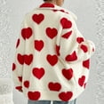 thumbnail image 4 of CHUMUD Women's Heart Graphic Jacket Full Zip Oversized Fuzzy Warm Coat Y2K Valentine's Day Gifts Winter Cardigan with Pockets, 4 of 7