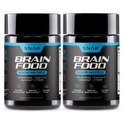 Snap Supplements Nootropics Brain Booster with Bacopa Extract, Memory and Focus Support, 60 Capsules, 2-Pack