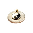 thumbnail image 5 of 14k solid yellow Gold yin ying yang Taoist symbol enamel Pendant 0.48" 1.1g, 5 of 12