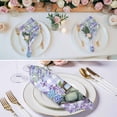 thumbnail image 3 of Purple Flowers Cloth Napkins, Weeping Spring Floral Truck Butterfly Checkered Washable and Reusable Dinner Napkins Set of 6, Table Napkin for Kitchen Party Birthday Wedding Hotel Housewarming 20"x20", 3 of 9