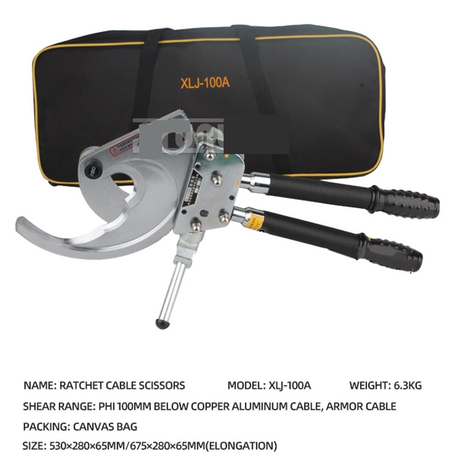 Ratchet Cable Cutter, Heavy Duty Wire Cutter For Max 100mm Armoured Aluminum Copper Cable Ratcheting Wire Cutting Hand Tool ,Heavy Duty Build