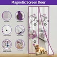 thumbnail image 3 of Magnetic Thermal Insulated Door Curtain for 38x82 Inch Door, Self-Sealing EVA Draft Stopper for all season Keep Cold Out & Privacy, for Kitchen, Bedroom, Hands Free, Pet & Kid Friendly Purple, 3 of 7