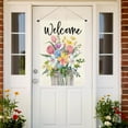 thumbnail image 4 of Spring Floral House Flag 28x40 Inch Double Sided Outside Welcome Tulip Daffodil Mason Jar Flowers Leaves Outdoor Seasonal Decorative Holiday Large Garden Yard Flag Decor 2-28, 4 of 6