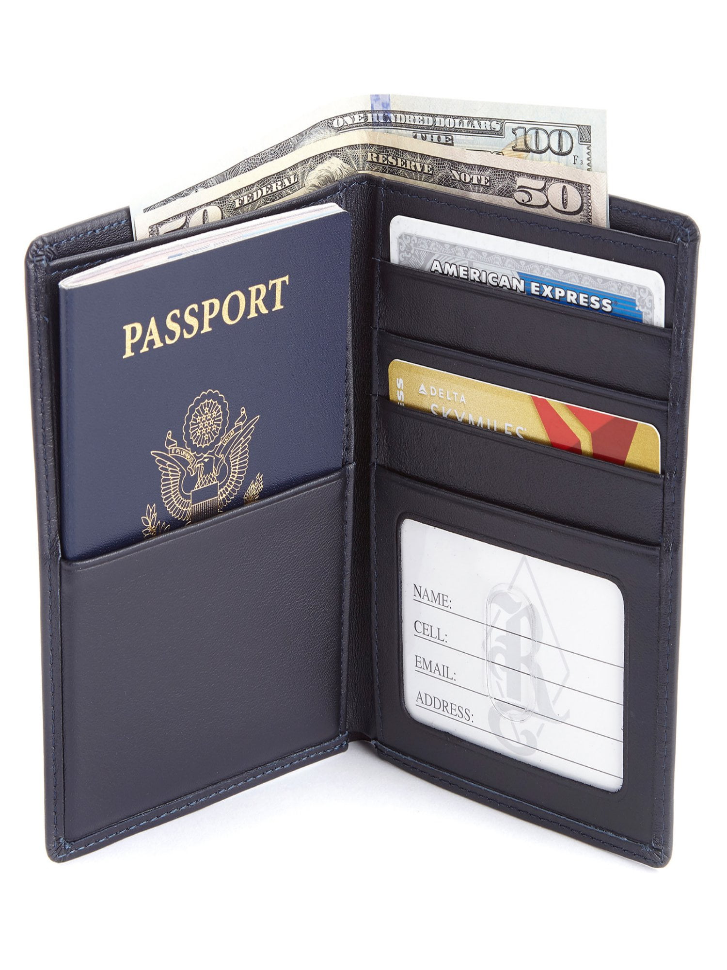 Royce Leather - Royce RFID Blocking Genuine Leather Bifold Passport and ...
