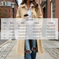 thumbnail image 3 of Dzrciro Plaid Long Coat for Women, Long Sleeve Lapel Open Front Button Checkered Trench Coat, Elegant Fashion Fall Outerwear S-2XL, 3 of 7