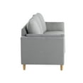 thumbnail image 4 of Studio Living Stockholm Modern Stationary Sofa, Light Gray Woven Fabric, 4 of 6