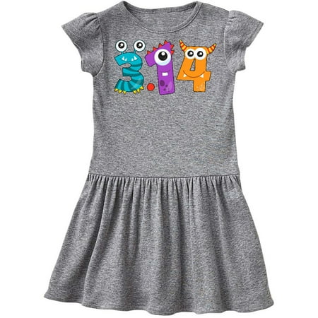 

Inktastic Monsters Like Pi- Pi Day numbers Gift Toddler Girl Dress