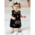 thumbnail image 6 of BemeyourBBs Boho Toddler Girls Summer Dress Bohemia Casual Floral Embroidery Square Neck Sleeveless Dress for Beach Party Cute Clothes, 6 of 9