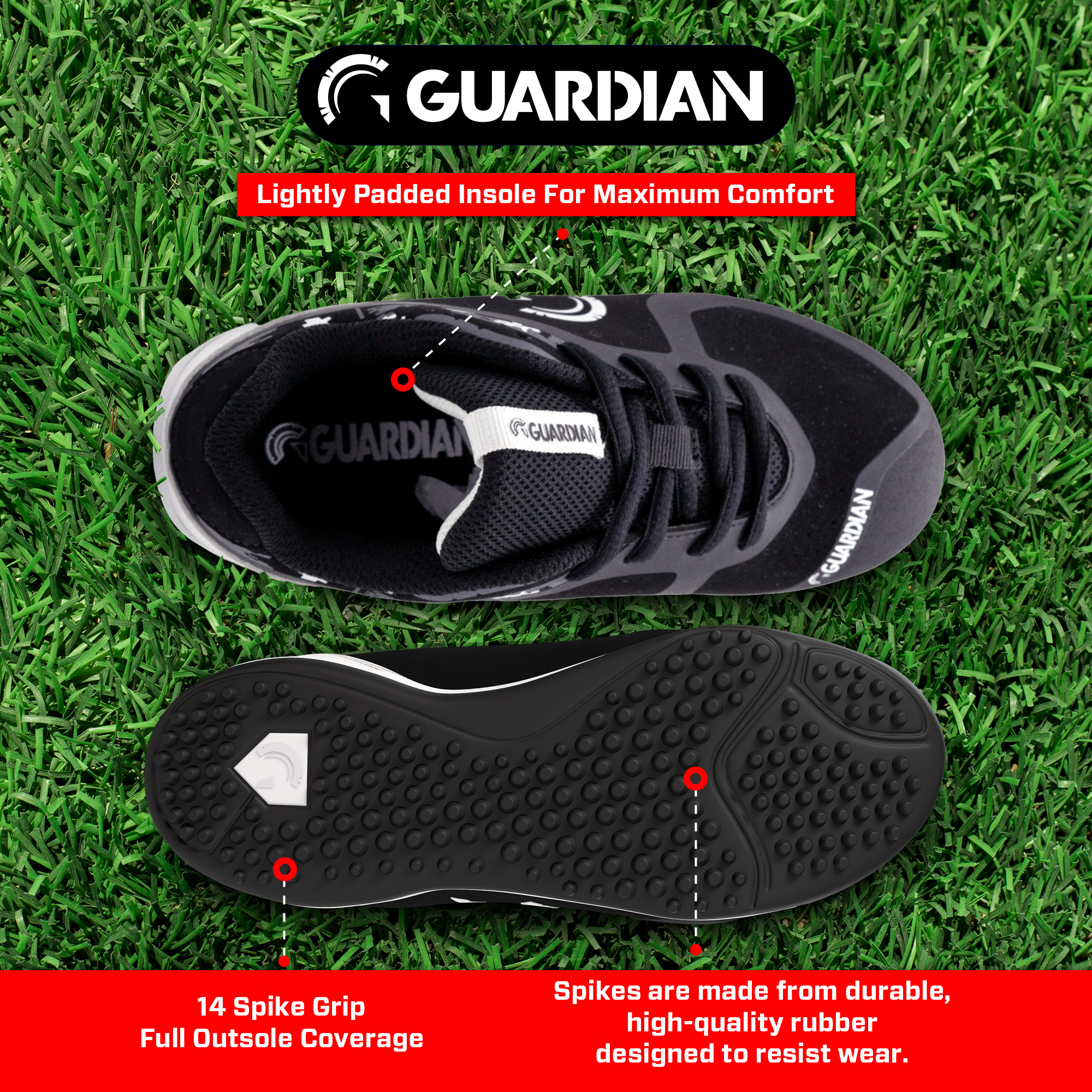 Guardian Blaze Cleat Bolt Low Top Youth Baseball Cleats photo 3