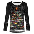 thumbnail image 3 of Long Sleeve Shirts for Womens 2025 Christmas TShirts Casual Trendy Xmas Printing Blouses Soft Crewneck Christmas Shirt Pullover Tops, 3 of 9