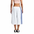 thumbnail image 3 of Women’s Side Stripe Elastic Waist Long Bermuda Sweat Shorts Loose Wide Leg Mid‑Calf Cropped Capri Shorts Casual Streetwear 2XL, 3 of 4