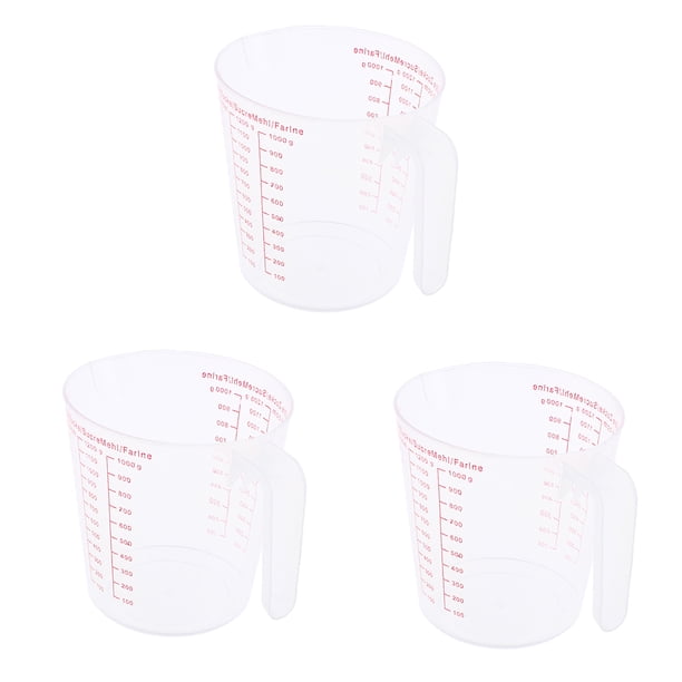 Taza Medidora de Plástico de 3 Piezas Sunnimix Vasos de medición de plástico