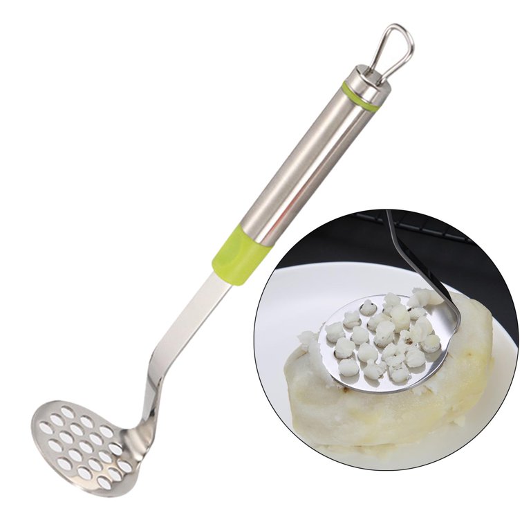 Stainless Steel Potato Masher with Handle,Hand Kitchen Press Tools  Utensil,Fruit Mashers Potato Pressure Device,Bean and Potato 