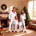 thumbnail image 5 of QTSHPN Family Christmas Pajamas Long Sleeve Matching Holiday Cozy Home Loungewear Outfit Festive Nightwear Attire for Parents and Kids Pajamas, 5 of 5