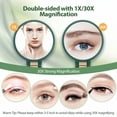 thumbnail image 6 of 30x Magnifying Mirror, Travel Hand Mirrors with Handle, Double Side Handheld Mirror with 1X 30X Magnification, Hand Held Foldable Travel Mirror for Makeup (Green), 6 of 7