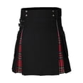 thumbnail image 4 of XIAONU Men's Green Tartan Cargo Kilt - Wool Blend Adjustable Waist Scottish Casual Skirt, 4 of 4