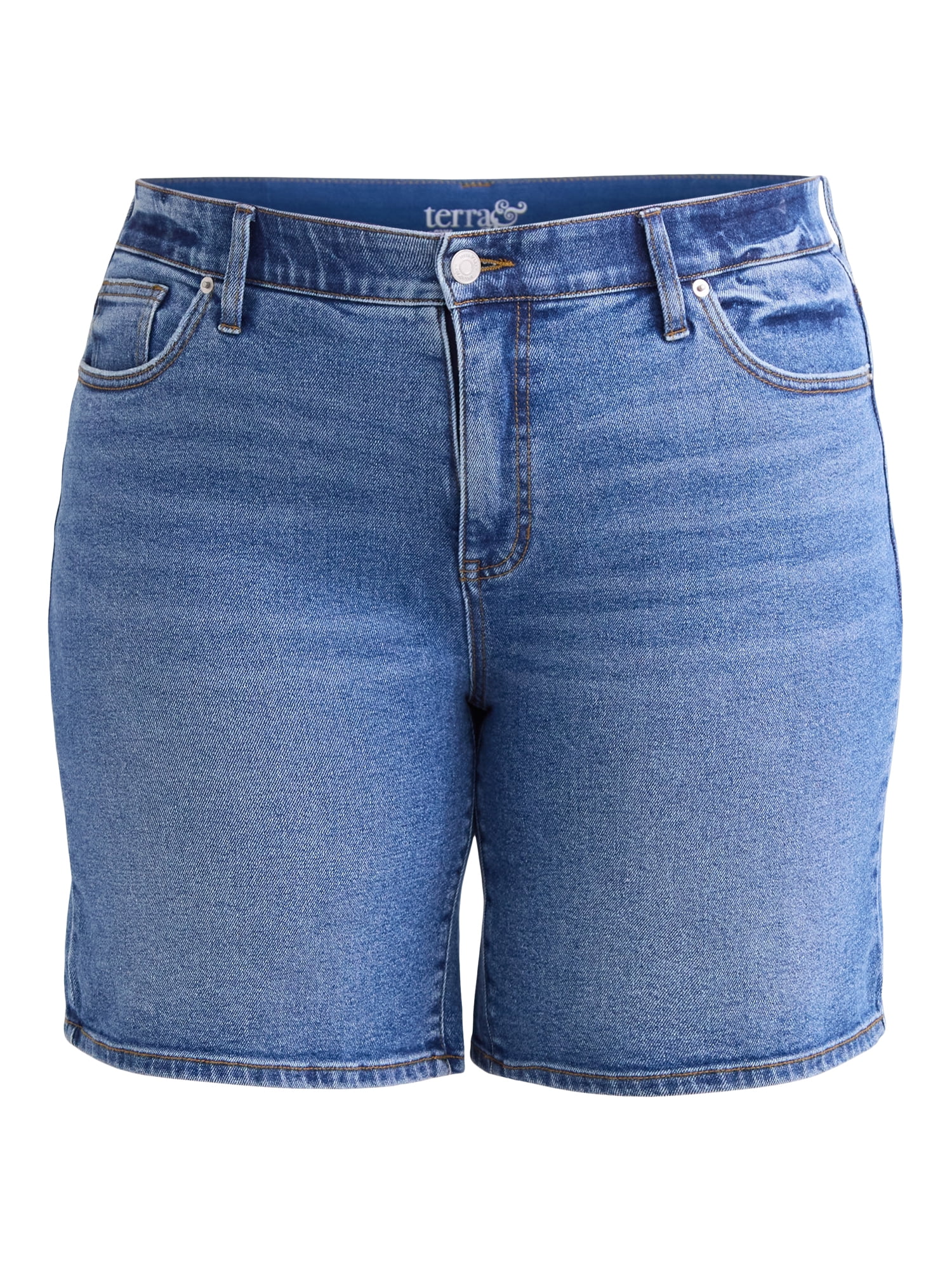Terra & Sky Women's Plus Size Bermuda Short, 9" Inseam, Sizes 16W-24W