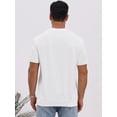 thumbnail image 3 of DARING DIVA Men's Jacquard Texture Crew Neck Short Sleeve Knitted T-Shirt XL White, 3 of 7