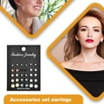 thumbnail image 2 of Oreja Anillos con estilo Accesorio de Moda Simple Style Hoop Ear Colgante Decoración Decoración Ear Gotas para Party Banquete Vestido diario XY-1586 24 pares tholdsy AP008259-15, 2 of 4