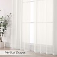 thumbnail image 3 of Chyhomenyc Cream Short Sheer Curtains 45 Inch Length for Small Windows, Light Filtering Rod Pocket Solid Soft Voile Sheer Window Curtain Drapes for Bedroom Living Room，Each 42"W x 45"L, 2 Panels, 3 of 8