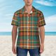 thumbnail image 2 of Balery colorful plaid Camisas hawaianas de manga corta para hombre, camisas playeras de corte holgado, camisas de vacaciones con botones,XX-Large, 2 of 7