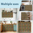 thumbnail image 6 of Colorful Rhombic Cabinet Curtains 28"x51" Sink Skirt for Bathroom Kitchen, Abstract Geometric Art Vintage Rustic Self Stick Adhesive Under Desk Covers Tall Laundry Cabinet Storage Organizer, 6 of 8