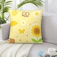 thumbnail image 6 of ZICANCN Yellow Blossom Spring Floral Throw Pillow Covers, Bed Couch Sofa Knit Decorative Pillow Covers for Living Room Farmhouse, 22"x22", 6 of 8