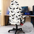 thumbnail image 3 of SCRAWLGOD Dachshund Paw Print Black White Print Gaming Chair Cover with Armrest Cover, Comfort Gaming Reclining Chair Slipcover Stretch Thick Desk Chair Seat Cover Rotating Computer Chair Protector, 3 of 7