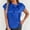 Blue, variant on Women's Satin Tie Bow Front Top Half Open Ruffle Neck Cap Sleeve Silk Y2K Blouse Business Casual Top