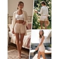 thumbnail image 6 of DARING DIVA Women's Lace Trim Ice Silk Slip Shorts XL Beige, 6 of 7