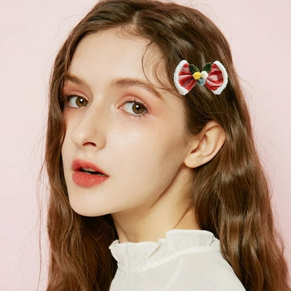 Adornos navideños, pinza para el pelo con forma de copo de nieve y diamantes de agua, pinza superior, pinza para el pelo dulce y no lastimante, pinza lateral de princesa, accesorios para el pelo de ni