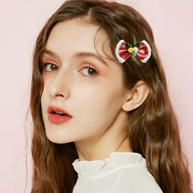 Adornos navideños, pinza para el pelo con forma de copo de nieve y diamantes de agua, pinza superior, pinza para el pelo dulce y no lastimante, pinza lateral de princesa, accesorios para el pelo de ni