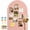 Pink, variant on Large Arched Felt Bulletin Board - Stylish Perfectly Sized 35" x 24" Cork Board Alternative for Office & Wall Decor – 6 Customizable Adhesive Tiles with Pins are Perfect to Display Your Photos