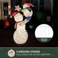 thumbnail image 5 of Fraser Hill Farm Prelit LED Tinsel Collapsable Snowman Decoration, 6-Ft., 5 of 19